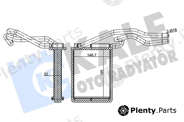 Kale Oto Radyatör 346540 — Heat Exchanger, interior heating