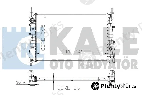 Kale Oto Radyatör 195500 — Radiator, engine cooling