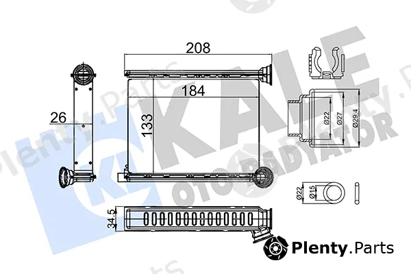 Kale Oto Radyatör 357310 — Heat Exchanger, interior heating