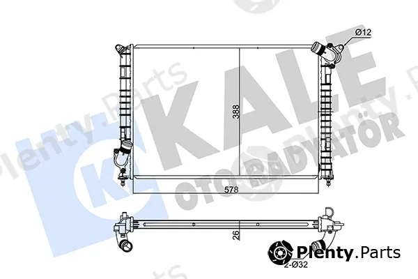 Kale Oto Radyatör 347265 — Radiator, engine cooling