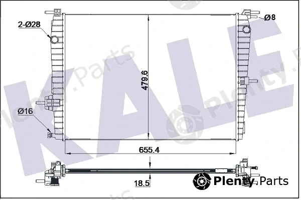 Kale Oto Radyatör 220600 — Radiator, engine cooling