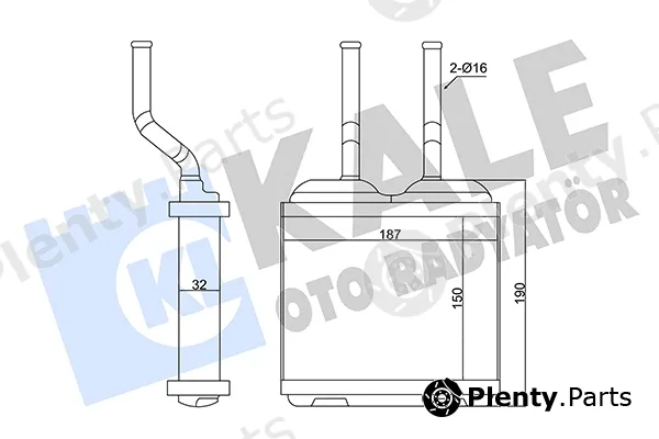 Kale Oto Radyatör 346685 — Heat Exchanger, interior heating