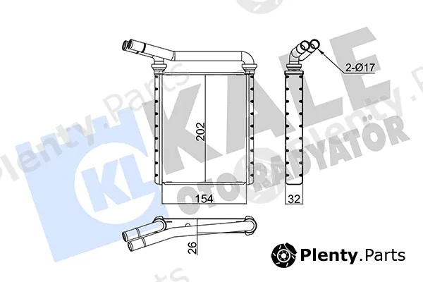 Kale Oto Radyatör 355115 — Heat Exchanger, interior heating