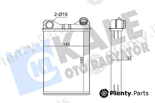 Kale Oto Radyatör 355190 — Heat Exchanger, interior heating