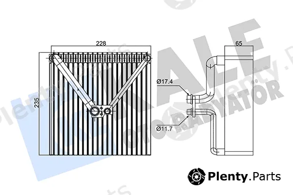 Kale Oto Radyatör 350095 — Evaporator, air conditioning