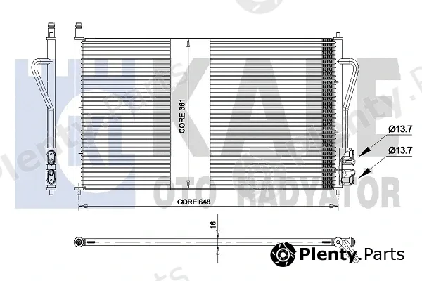 Kale Oto Radyatör 378500 — Condenser, air conditioning