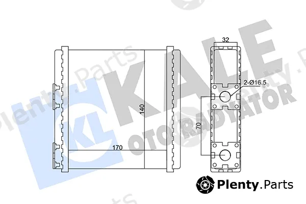 Kale Oto Radyatör 352065 — Heat Exchanger, interior heating