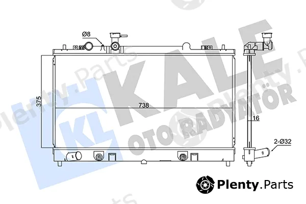Kale Oto Radyatör 347885 — Radiator, engine cooling