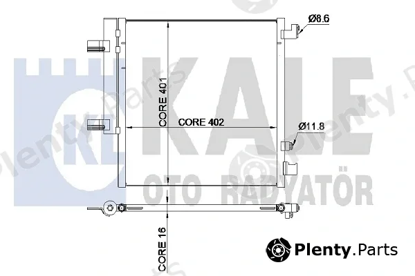 Kale Oto Radyatör 342515 — Condenser, air conditioning