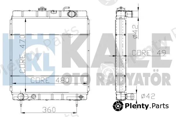 Kale Oto Radyatör 106200 — Radiator, engine cooling