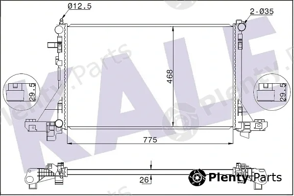 Kale Oto Radyatör 347260 — Radiator, engine cooling