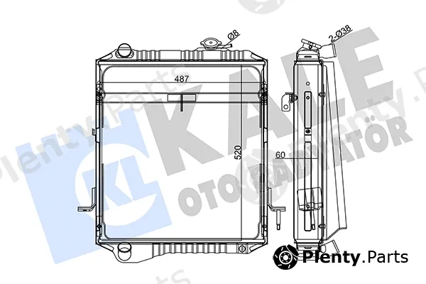Kale Oto Radyatör 100500 — Radiator, engine cooling
