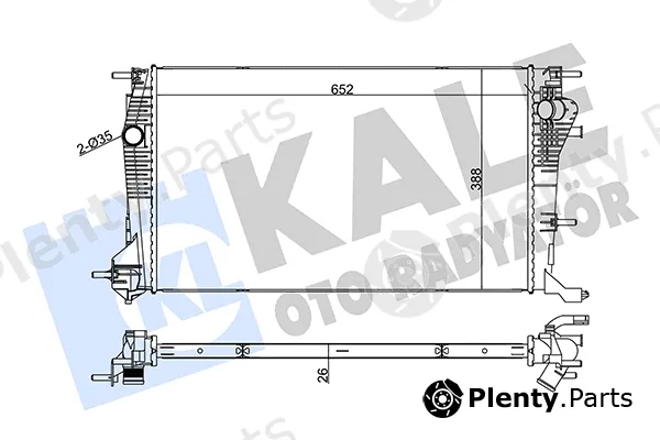 Kale Oto Radyatör 355840 — Radiator, engine cooling