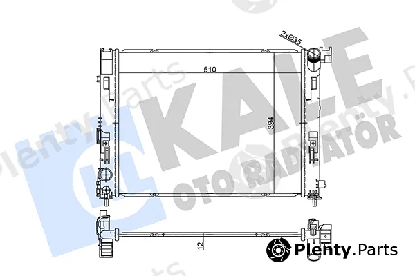 Kale Oto Radyatör 357225 — Radiator, engine cooling