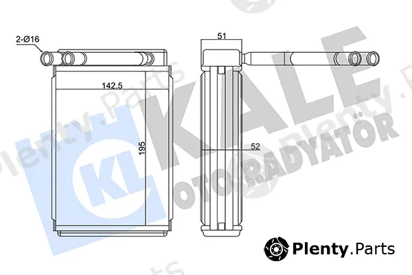 Kale Oto Radyatör 370575 — Heat Exchanger, interior heating