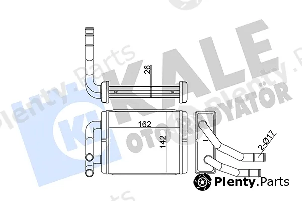 Kale Oto Radyatör 355180 — Heat Exchanger, interior heating