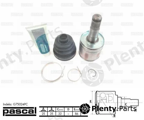 Pascal G75024PC — Joint Kit, drive shaft