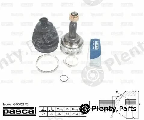 Pascal G10021PC — Joint Kit, drive shaft