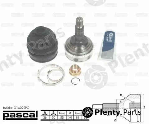 Pascal G14022PC — Joint Kit, drive shaft