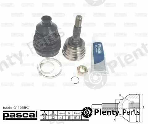 Pascal G11035PC — Joint Kit, drive shaft
