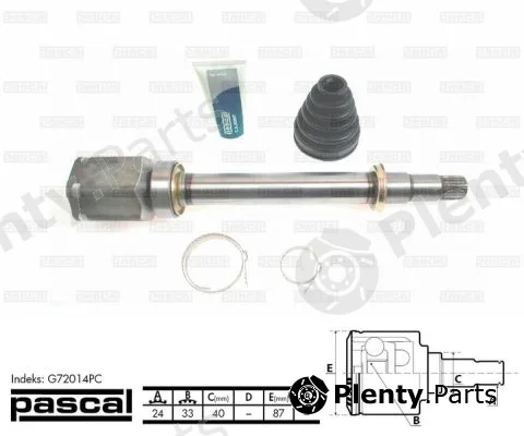 Pascal G72014PC — Joint Kit, drive shaft