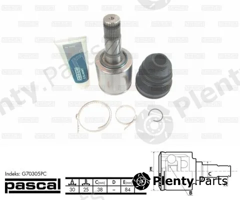 Pascal G70305PC — Joint Kit, drive shaft
