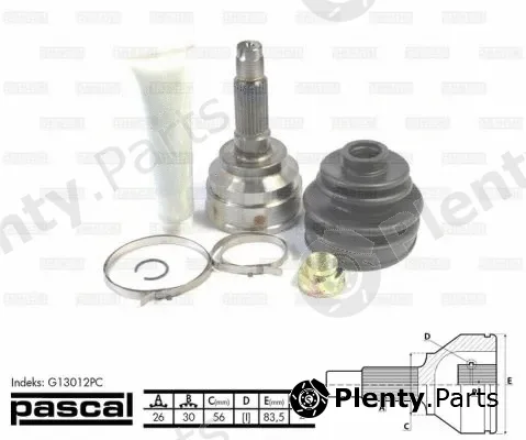 Pascal G13012PC — Joint Kit, drive shaft