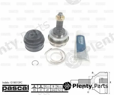 Pascal G18013PC — Joint Kit, drive shaft