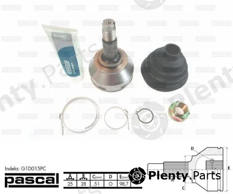 Pascal G1D015PC — Joint Kit, drive shaft