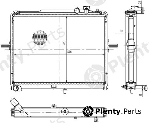 Luzar LRc0823 — Radiator, engine cooling