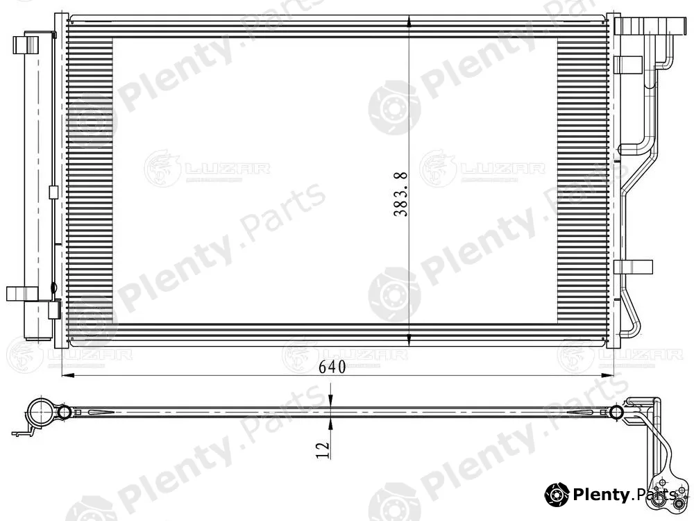 Luzar LRAC0810 — Condenser, air conditioning