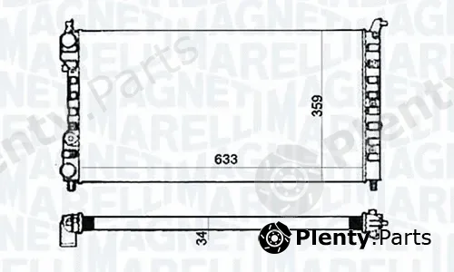 Magneti Marelli - Br RMM1046RFT — Radiator, engine cooling