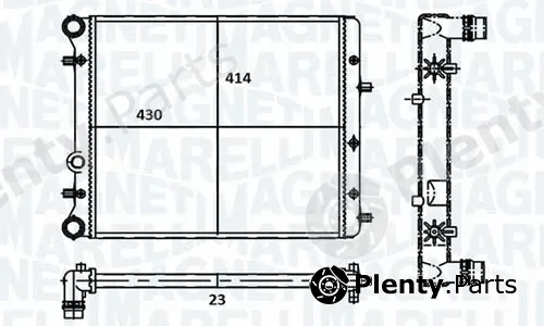 Magneti Marelli - Br RMM1075HVW — Radiator, engine cooling