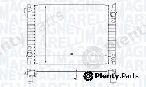 Magneti Marelli - Br RMM1050RFD — Radiator, engine cooling