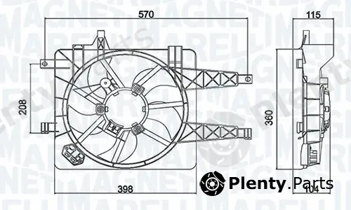 Magneti Marelli - Br N9674001MM — Fan, engine cooling