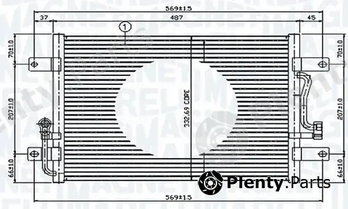 Magneti Marelli - Br 351309191MM — Condenser, air conditioning