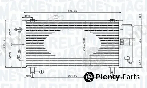Magneti Marelli - Br 351309221MM — Condenser, air conditioning