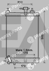 Eaclima 31R19043 — Radiator, engine cooling