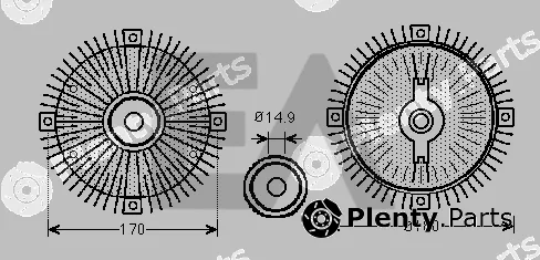 Eaclima 35C50D18 — Fan Wheel, engine cooling