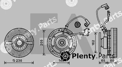 Eaclima 35C45D05 — Fan Wheel, engine cooling