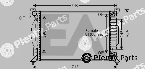 Eaclima 31R02043 — Radiator, engine cooling