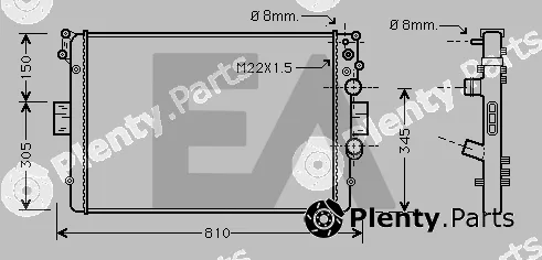 Eaclima 31R30045 — Radiator, engine cooling