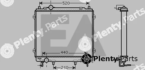Eaclima 31R28050 — Radiator, engine cooling