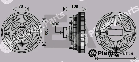 Eaclima 35C16D13 — Fan Wheel, engine cooling