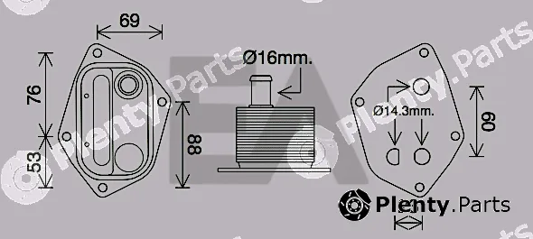 Eaclima 37G28009 — Oil Cooler, engine oil