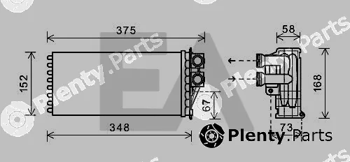 Eaclima 45C55024 — Heat Exchanger, interior heating