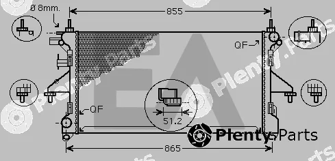 Eaclima 31R55122 — Radiator, engine cooling