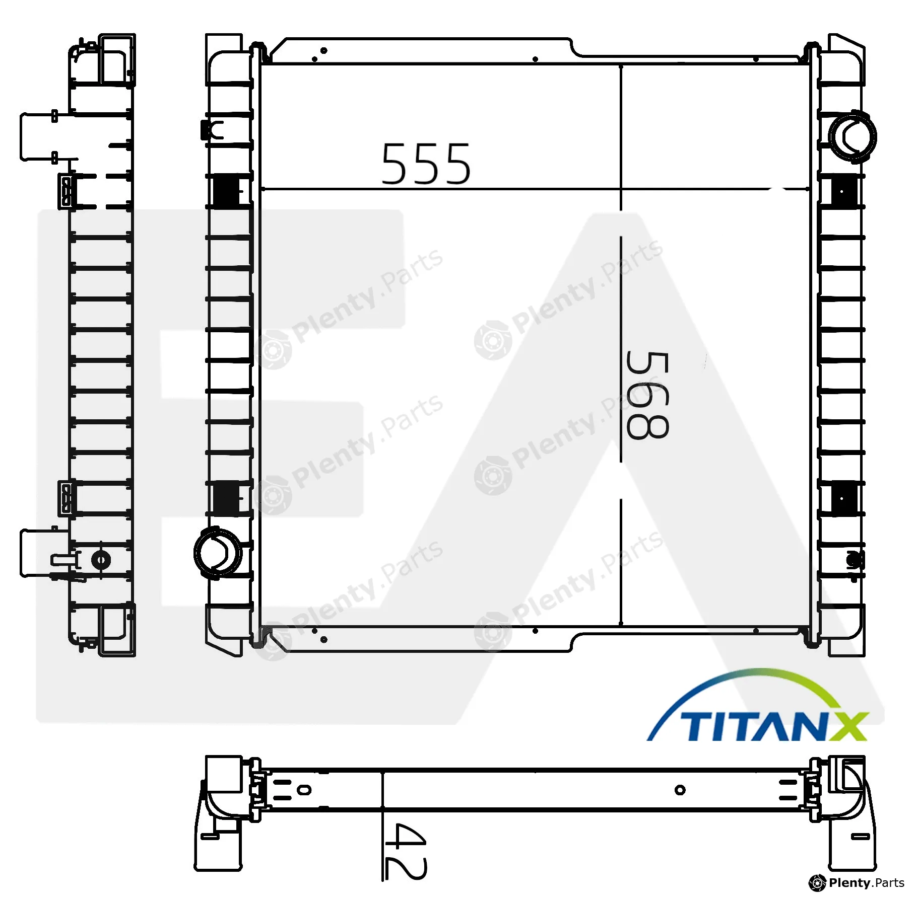 Eaclima 31R30037T — Radiator, engine cooling