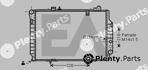 Eaclima 31R50135 — Radiator, engine cooling