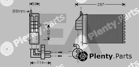 Eaclima 45C25021 — Heat Exchanger, interior heating